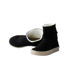 Grand Step Shoes Winterstiefel Nicki Suede Bootie (gefüttert, bequem) - schwarz Damen